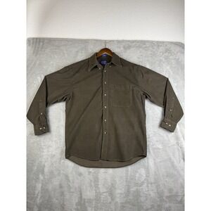 Pendleton Men's Long Sleeve Button Up Size Medium Brown 100% Cotton Shirt‎